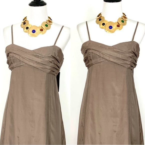 New Stella & Jamie Babydoll Silk/Cotton Blend Maxi Dress Sz M - L - Picture 12 of 16